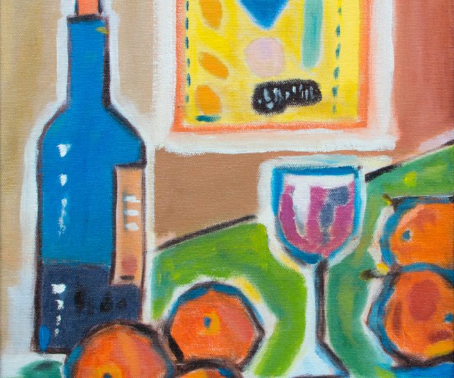 Abstract Painting of Fruit and Drink