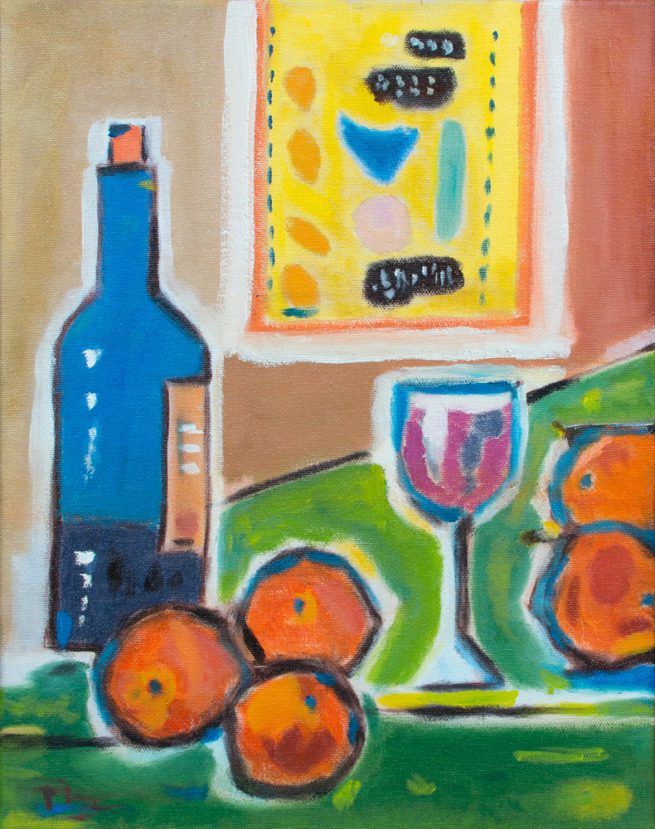 Abstract Painting of Fruit and Drink